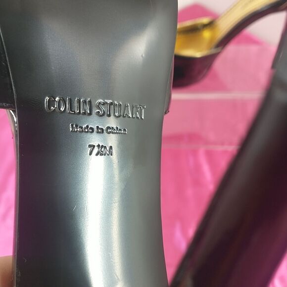 Colin Stuart Womens SZ 7.5M Black Heels. Condition is Pre-owned. - Picture 3 of 11